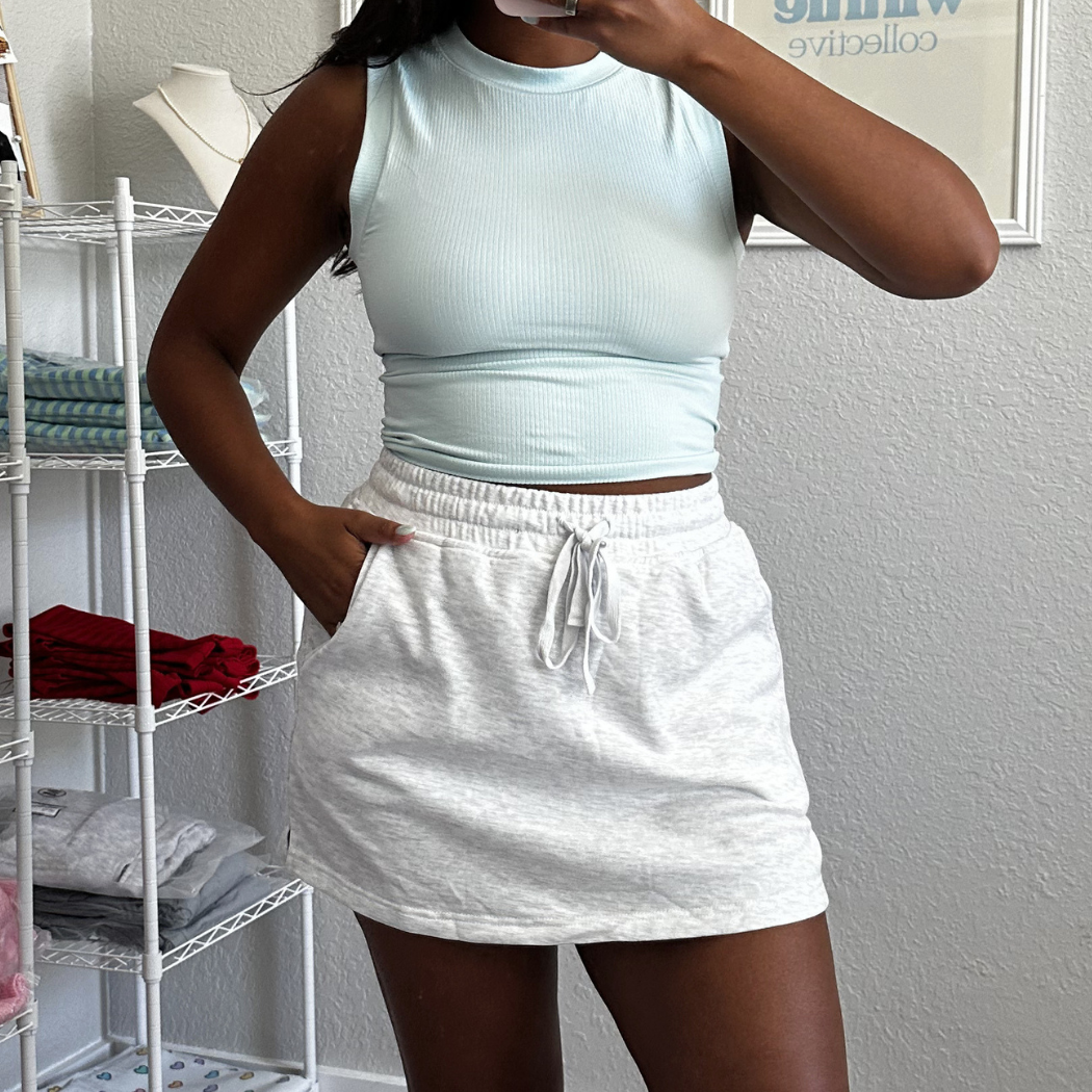 GRAY MINI SKORT