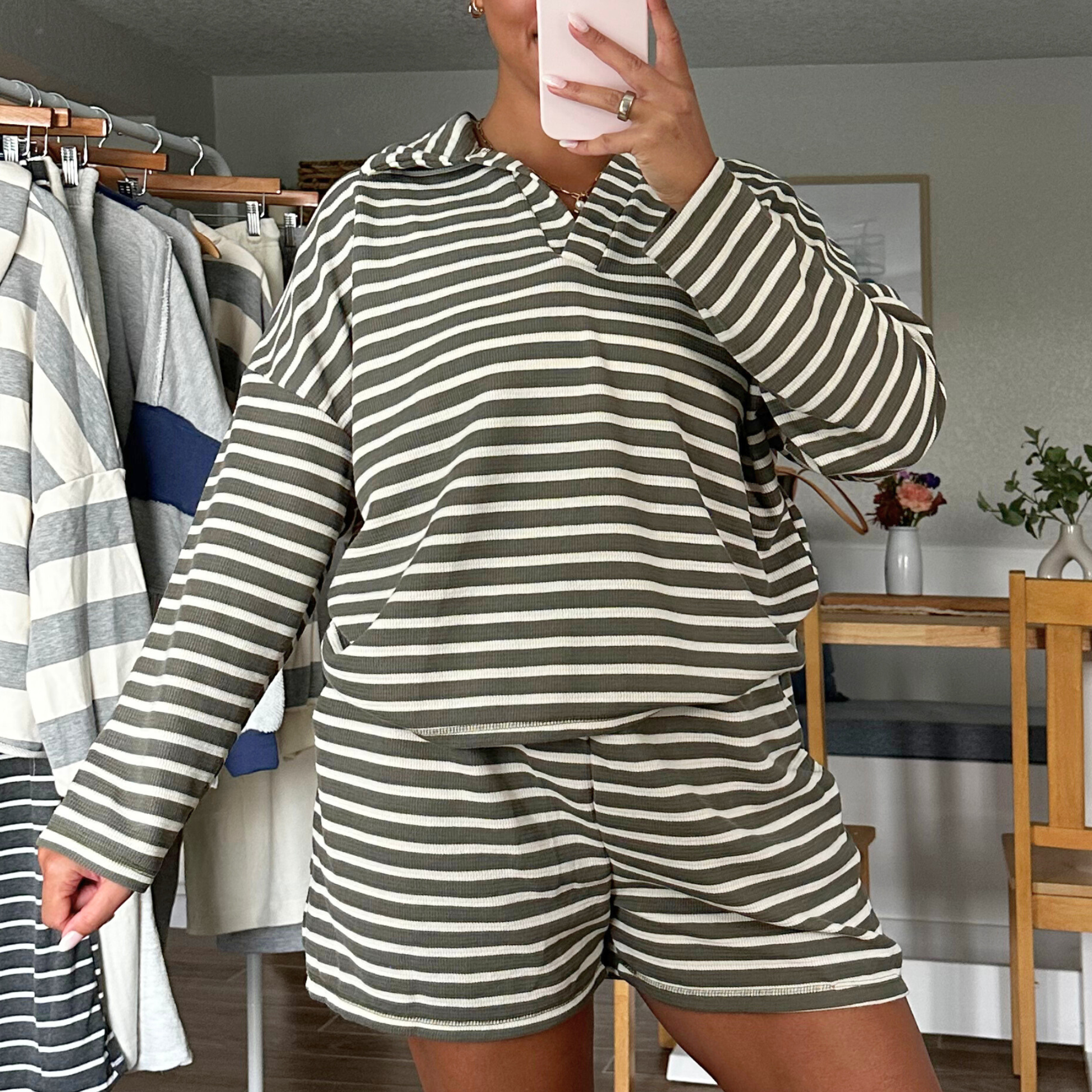 EVERYDAY STRIPE SET GREEN