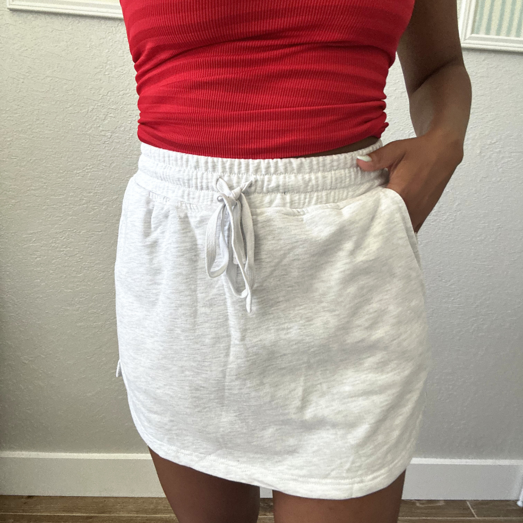 GRAY MINI SKORT