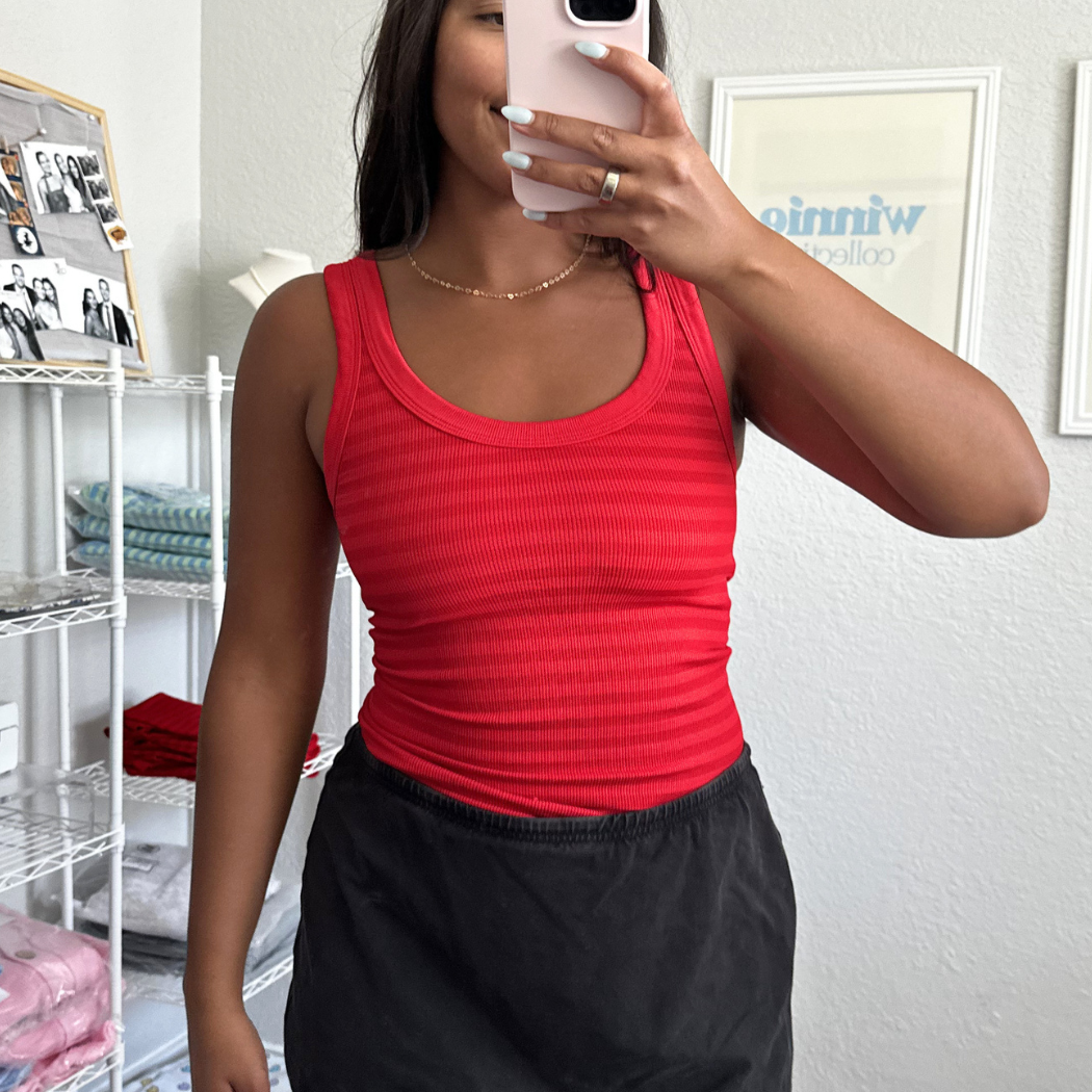 RED STRIPE TANK