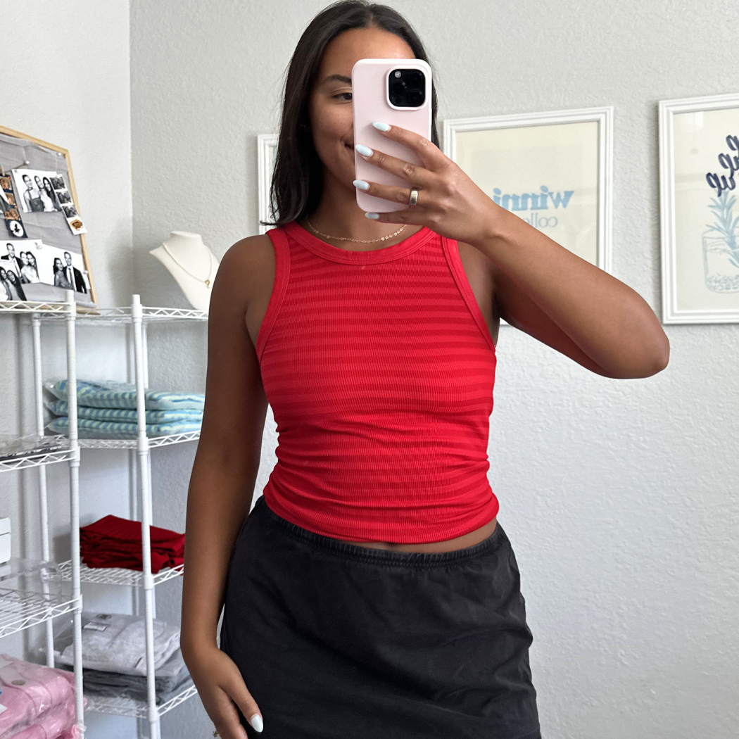 RED STRIPE TANK