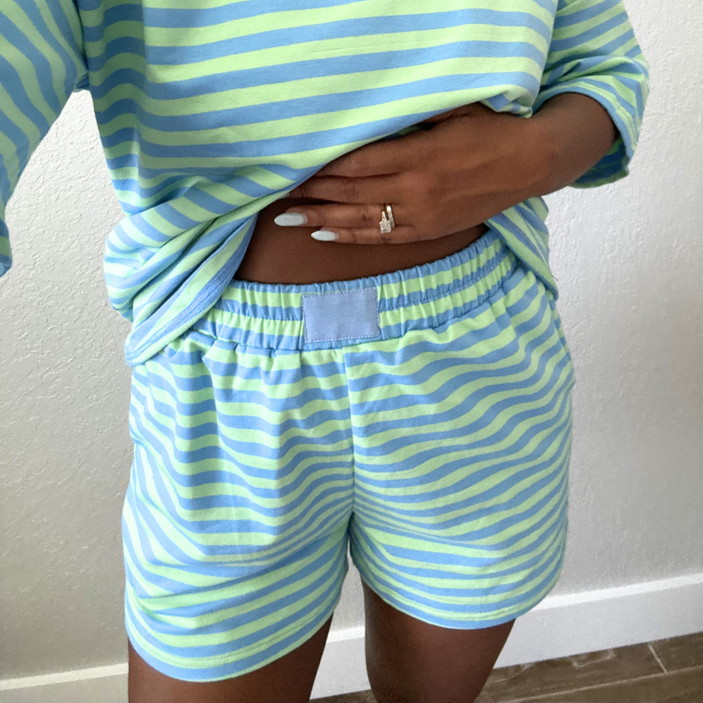 SEAFOAM STRIPED SET
